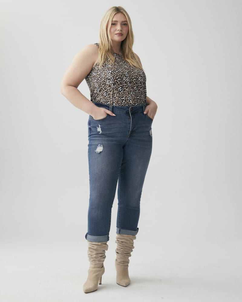 Plus Size Acela Boyfriend Jean Indigo Wash